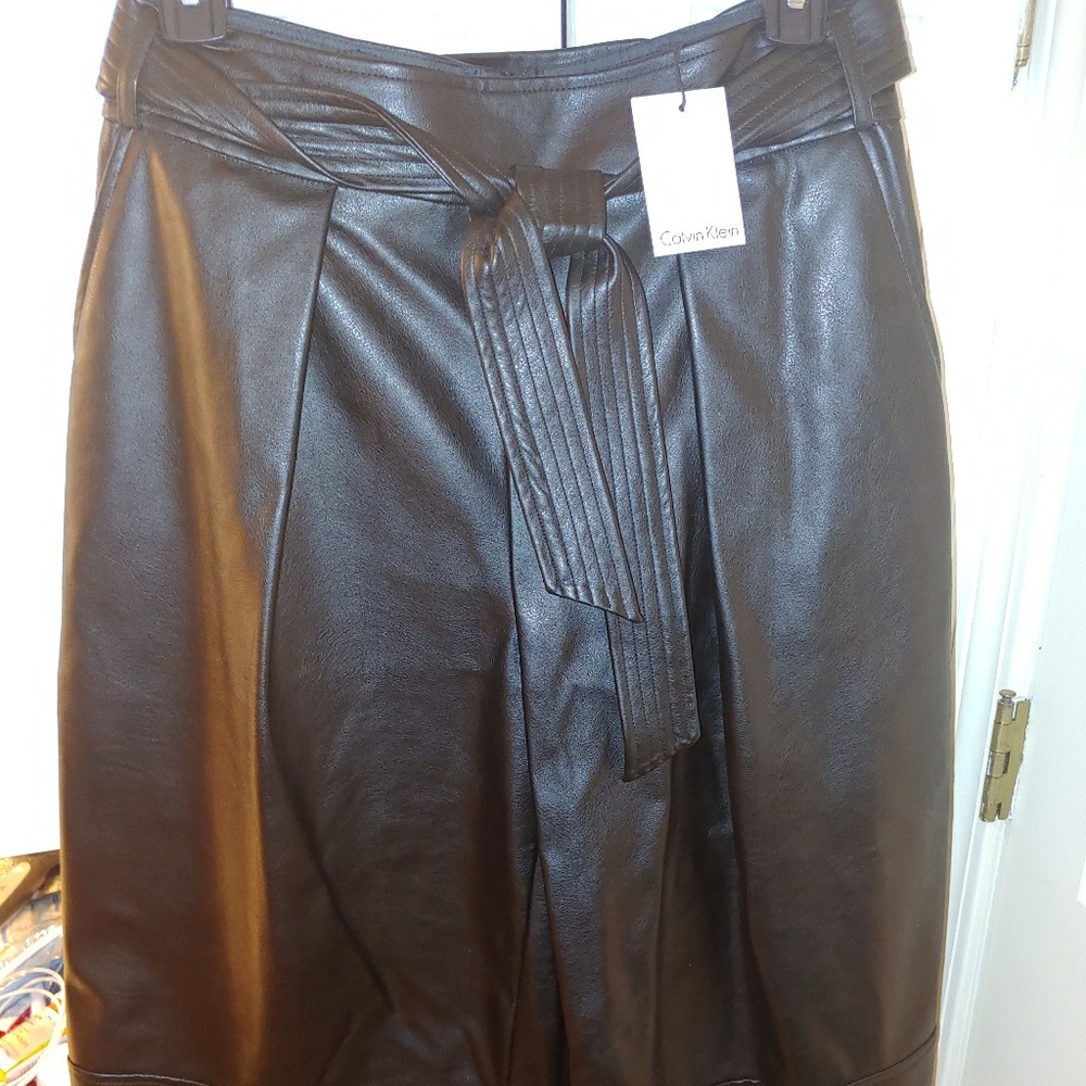 Calvin Klein leather culottes